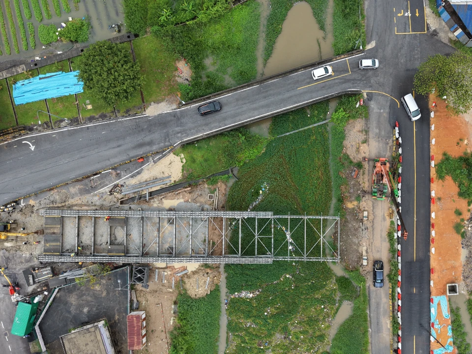 carrefour bridge construction seberang jaya